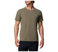 Columbia - T-shirt da escursionismo stretch e leggero - Diamond Peak Pro Short Sleeve Stone Green per Uomo in Nylon - Taglia M - Verde