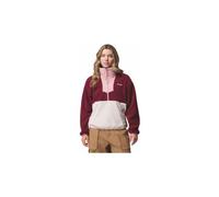 Columbia donna 1 2 zip sequoia grove pile bianco rosso