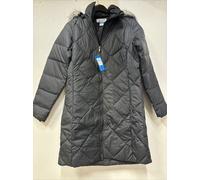 Columbia Donna Ghiaccio Altezze II Lunghezza Media Piumino Nero con Cappuccio S#