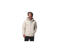 Columbia - Piumino da uomo idrorepellenza - Drift Peak Stretch Down Hooded Jacket Dark Stone per Uomo in Pelle - Taglia M - Bianco