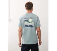Columbia - Explorers Canyon - T-shirt blu con stampa sul retro XL