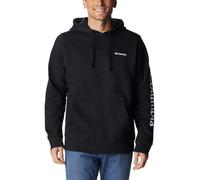 Columbia Hoodie Trek-Felpa con Cappuccio, Nero/Logo delle Maniche, L Uomo