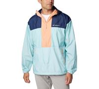 Columbia Flash Challenger Anorak, Chaqueta cortavientos ligera Uomo, Spray, Collegiate Navy, Apricot Fizz,