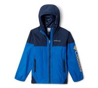 Columbia Flash Challenger Windbreaker, Chaqueta cortavientos ligera Unisex - Bambini, Bright Indigo, Collegiate Navy,