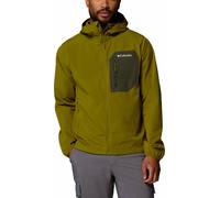Columbia - Giacca da escursionismo impermeabile e antivento - Tall Heights III Hooded Softshell Mossy Green Greenscape per Uomo in Softshell - Taglia S - Verde