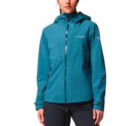 Giacca con cappuccio Columbia Ampli-Dry II Shell verde blu donna - XS