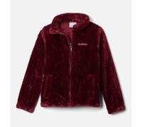 Columbia Felpa in pile Sherpa con cerniera intera e cerniera intera, per ragazze, in pile Sherpa, color vino ricco, XS