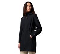 Columbia Giubbotto Giacca lunga impermeabile cuciture termosaldate trench nero donna black