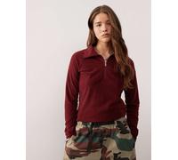 Columbia - Glacial IV - Pile bordeaux con zip corta-Rosso M