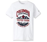 Columbia Graphic T-Shirt Camicia, Bianco/Duro, L Uomo