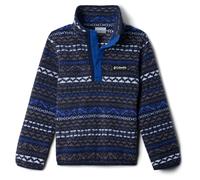 Columbia Helvetia 2-Pile Stampato a Mezza Pressione Pull Over Grigio Madras/Blu Montagna, 104 Unisex-Bambini