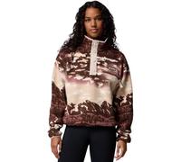 Columbia - Pile donna stampato a mezza pressione - Helvetia II Printed Cropped Half Snap Tobacco Sisters Dark Stone per Donne - Taglia M - Marrone Marrone M