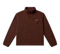 Columbia - Pile con collo alto e mezza chiusura a pressione - Helvetia II Cropped Half Snap Fleece Tobacco per Donne in Nylon - Taglia M - Marrone