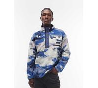 Columbia - Helvetia II - Pile blu multicolore stampato con abbottonatura parziale S