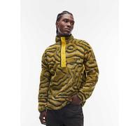 Columbia - Helvetia II - Pile verde multicolore stampato con abbottonatura parziale 2XL