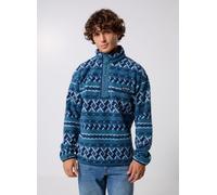 Columbia - Pile stampato a mezza pressione - Helvetia II Printed Half Snap Fleece Everblue Knitknot per Uomo - Taglia XL - Blu