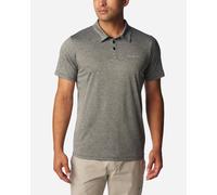 Columbia Hike Polo Maglietta da Escursionismo, Nero mélange, S Uomo