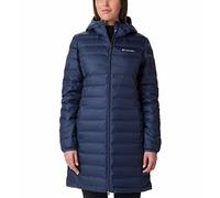 Columbia Lake 22 Down Long Hooded Jacket, Piumino Con Cappuccio Donna, Nocturnal, Taglia XS