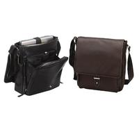 Columbia Leather Vertical Laptop Messenger Bag (Bellino)