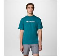 Columbia Men's CSC Basic Logo Short Sleeve, Short Sleeve T-Shirt, River Blue/CSC Branded, M