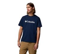 Columbia Maglietta da Uomo con Logo, Maglietta a Maniche Corte, Blu Navy Collegiale/Gem Columbia, M
