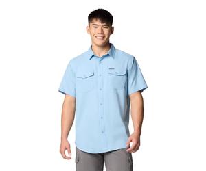 Columbia Men's Utilizer 2 Solid Short Sleeve Shirt, Short Sleeve Shirt, Ripple Blue, XL