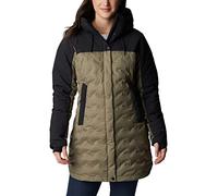 Columbia Mountain Croo II Mid Down Jacket Donna Verde Pietra/Nero, XS