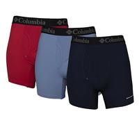 Columbia Omni Freeze Zero Boxer Brief 3 Pack Corti, Rosso Montagna, Blu, Blu Navy, XL (Pacco da 3) Uomo