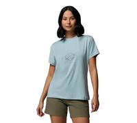 Columbia T-shirt tecnica Parsons Point stampata Blu marino chiaro con schegge Donna M