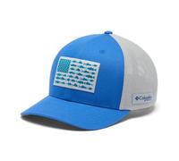 Columbia PFG Fish Flag Mesh Ball cap Coperchio, Blu Vivo/Grigio Freddo/Bandiera Pesci USA, S-M Unisex-Adulto
