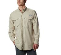 Columbia PFG Short Sleeve Shirt, Bonehead-Maglietta a Maniche Corte Uomo, fossile, L