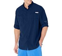 Columbia PFG Tamiami II - Maglietta a Maniche Lunghe, da Uomo, Uomo, 1286061, Carbone, XL