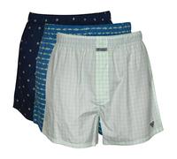 Columbia PFG Woven Boxer 3 Pack Corti, Blu/Navy/Lt. Verde, XL Uomo