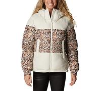 Columbia Pike Lake 2 Hooded Insulated Jacket, Piumino Con Cappuccio Donna, Chalk/Warm Copper Terrain Print, Taglia L