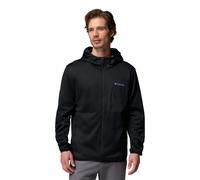 Columbia Tall Heights - Giacca in pile da uomo con cappuccio e cerniera intera, nero, L