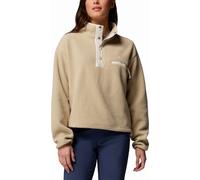 Columbia - Pile con collo alto e mezza chiusura a pressione - Helvetia II Cropped Half Snap Fleece Ancient Fossil Dark Stone Chalk per Donne in Nylon - Taglia S - Beige