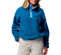 Columbia - Pile con collo alto e mezza chiusura a pressione - Helvetia II Cropped Half Snap Fleece Phoenix Blue Rainy Day per Donne in Nylon - Taglia XS