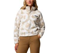 Columbia - Pile con collo alto semi-prezzo - Helvetia II Printed Cropped Half Snap Sea Salt Sprayflower per Donne - Taglia S - Beige