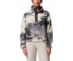 Columbia - Pile corta con collo alto semi-premisurato - Helvetia II Printed Cropped Half Snap Shark Dreaming per Donne - Taglia M - Grigio