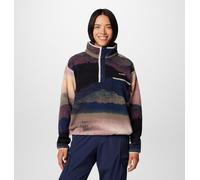 Columbia - Pile cropped stampato con abbottonatura corta a pressione Helvetia™ II - Blu - Taglia M - Donna