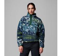 Columbia - Pile cropped stampato con abbottonatura corta a pressione Helvetia™ II - Blu - Taglia XS - Donna