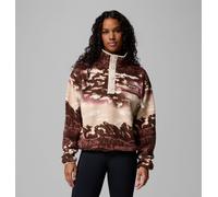 Columbia - Pile cropped stampato con abbottonatura corta a pressione Helvetia™ II - Marrone - Taglia L - Donna