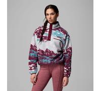 Columbia - Pile cropped stampato con abbottonatura corta a pressione Helvetia™ II - Rosso - Taglia S - Donna