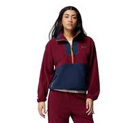 Columbia Pile da Donna Sequoia Grove con Mezza Zip, in Pile, Color Vino Ricco, Blu Navy Collegiale, Maple Sugar, S