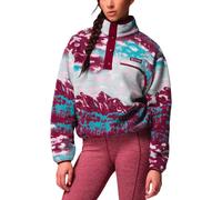 Columbia - Pile donna stampato a mezza pressione - Helvetia II Printed Cropped Half Snap Rich Wine Sisters Rich Wine per Donne - Taglia S - Bordeaux Bordeaux S