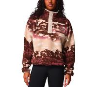 Columbia - Pile donna stampato a mezza pressione - Helvetia II Printed Cropped Half Snap Tobacco Sisters Dark Stone per Donne - Taglia M - Marrone Marrone M