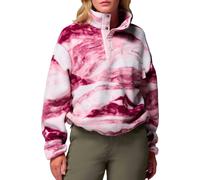 Columbia - Pile stampata con collo alto e mezza chiusura a pressione - Helvetia II Printed Cropped Half Snap Antique Mauve Summits per Donne in Nylon - Taglia M - Rosa