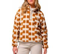 Columbia - Pile stampata con collo alto e mezza chiusura a pressione - Helvetia II Printed Cropped Half Snap Camel Brown Geostack per Donne in Nylon - Taglia S - Marrone