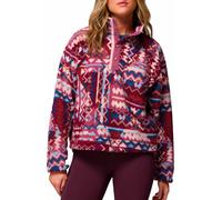 Columbia - Pile stampata con collo alto e mezza chiusura a pressione - Helvetia II Printed Cropped Half Snap Antique Mauve Geomix per Donne in Nylon - Taglia S - Rosa