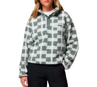 Columbia - Pile stampata con collo alto e mezza chiusura a pressione - Helvetia II Printed Cropped Half Snap Sedona Sage Geostack per Donne in Nylon - Taglia XS - Grigio
